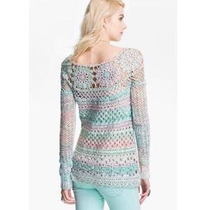 Free People Ring Of Roses Crochet Sweater